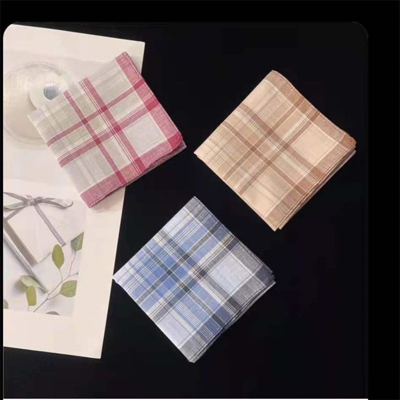 Small Fish Handkerchief Classic Hand Towel Old Handkerchief Striped Plaid Sweattowel Hand Towel 105