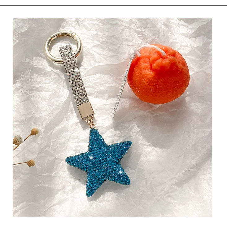Dot Diamond Five star keychain series 3