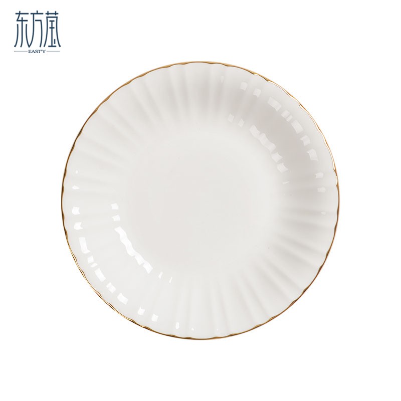 Ceramic bowls, gift bowls, bone China bowls, tableware, gift sets, bowl, plate and dish sets, bone China plates, bone China bowls, solid-color tableware with gold edges detail image 10