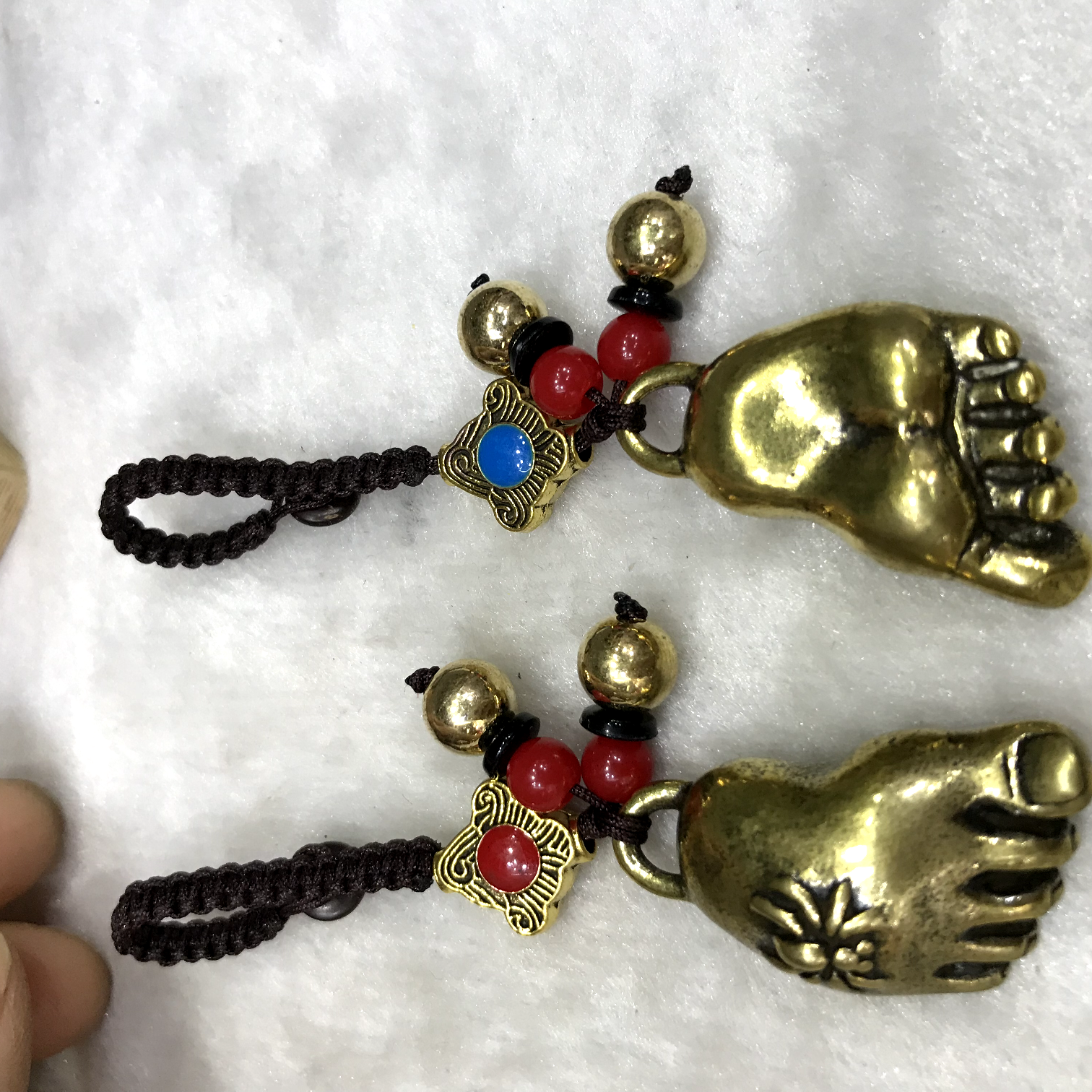 Contentment brings happiness Copper keychain Copper Pendant