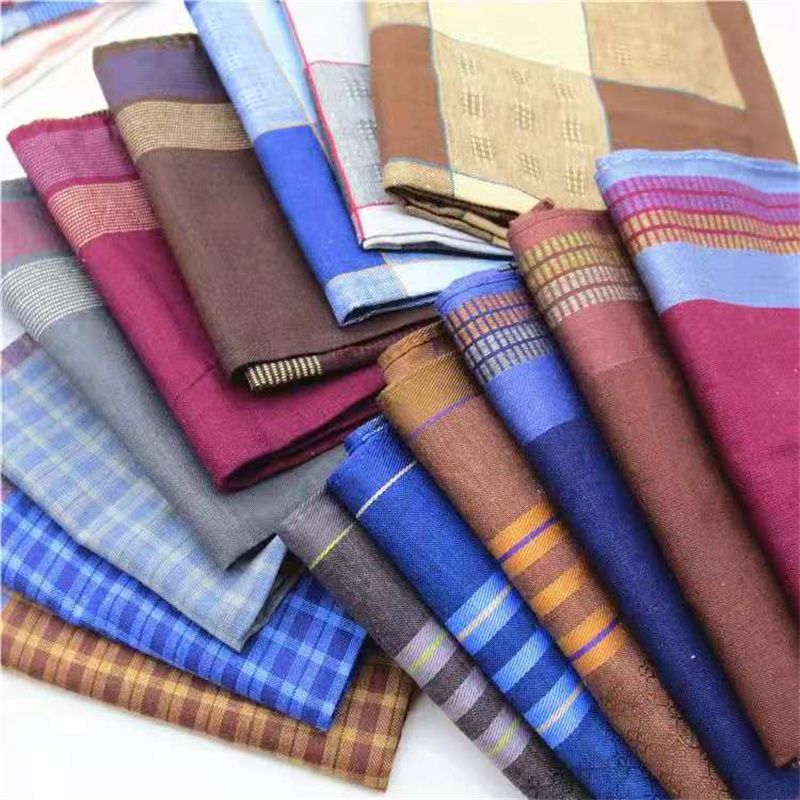 Small Fish Handkerchief Classic Hand Towel Old Handkerchief Striped Plaid Sweattowel Hand Towel 100