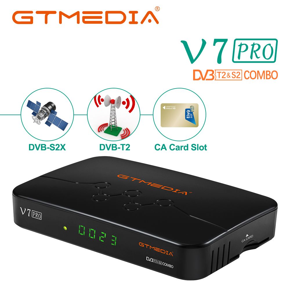 GTMEDIA V7PRO set-top box with wifiH.265T2MI, Spanish T2, Brazilian 1080P TVBOX