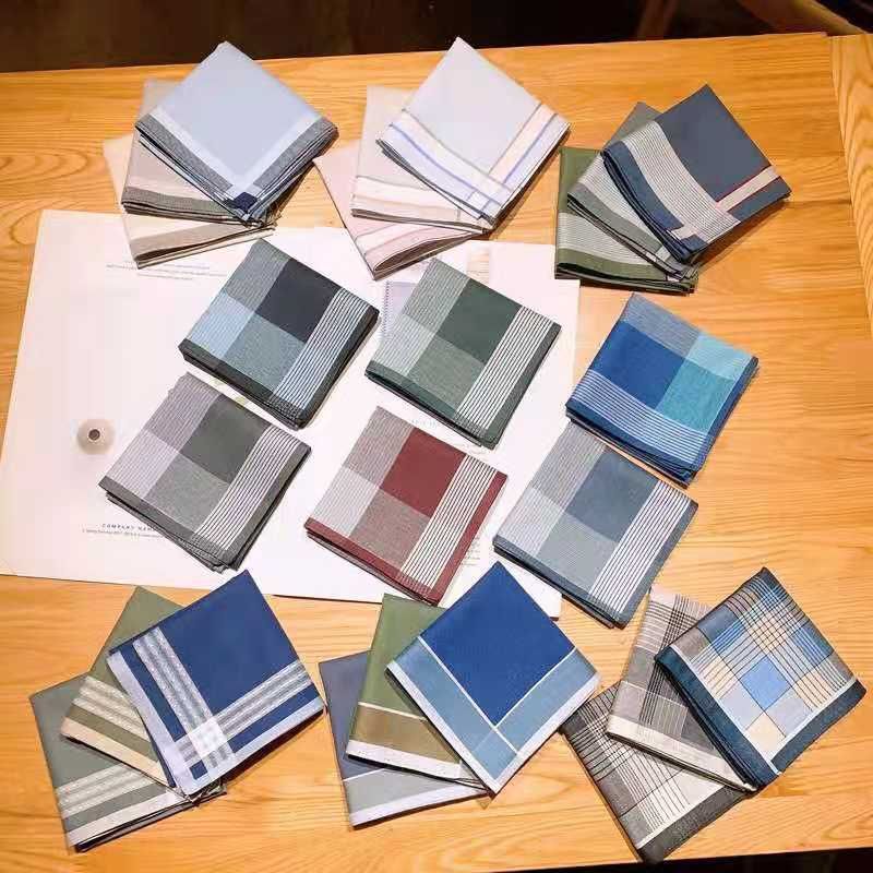 Small Fish Handkerchief Classic Hand Towel Old Handkerchief Striped Plaid Wicking Towel Hand Towel 96