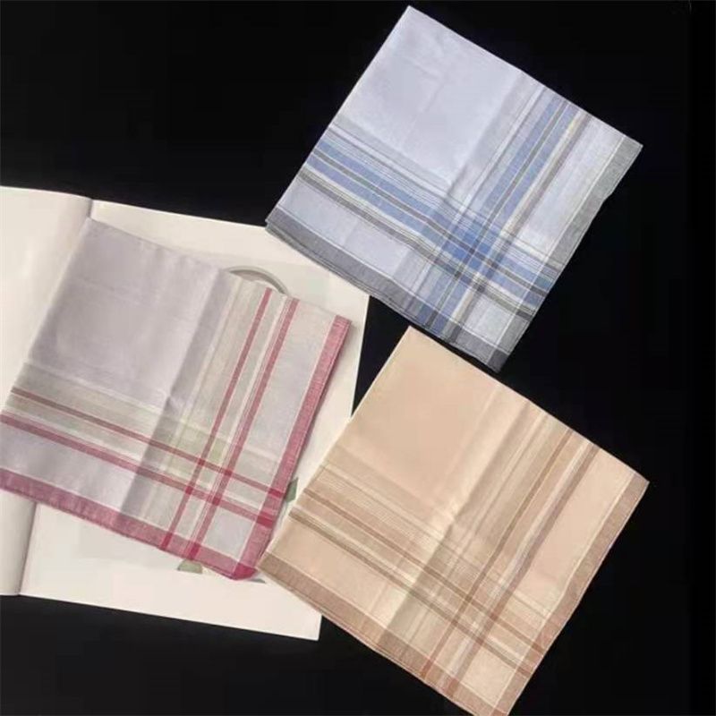 Small Fish Handkerchief Classic Hand Towel Old Handkerchief Striped Plaid Sweattowel Hand Towel 106