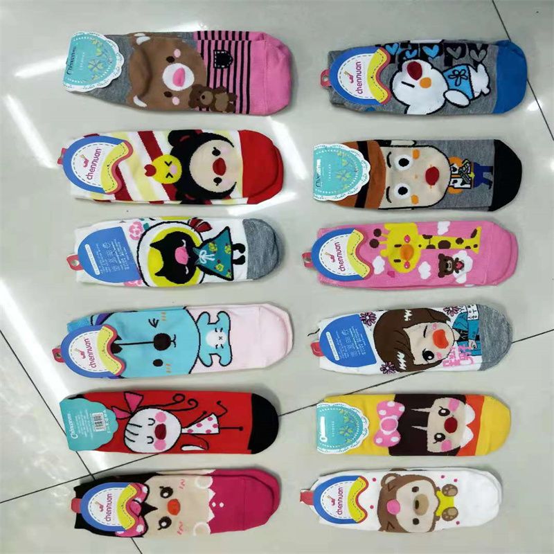 袜子男女童短袜春秋纯棉吸汗运动中筒男女童袜全棉棉袜