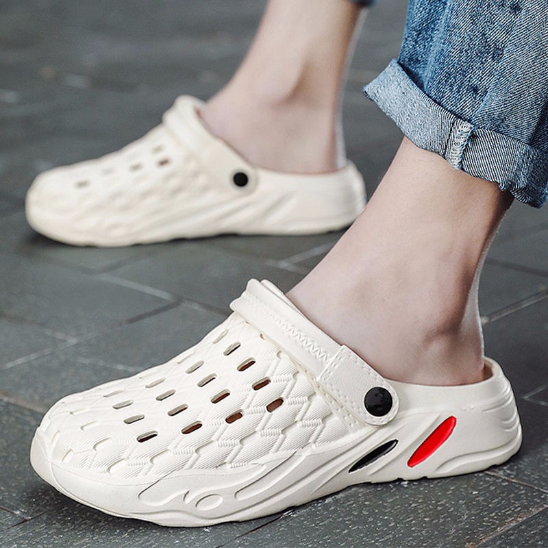 Clogs for women to wear outside in summer, anti-slip thick-soled two-piece flip-flops, beach sandals, outdoor slippers, and cool slippers for women in summer 3 detail image 1