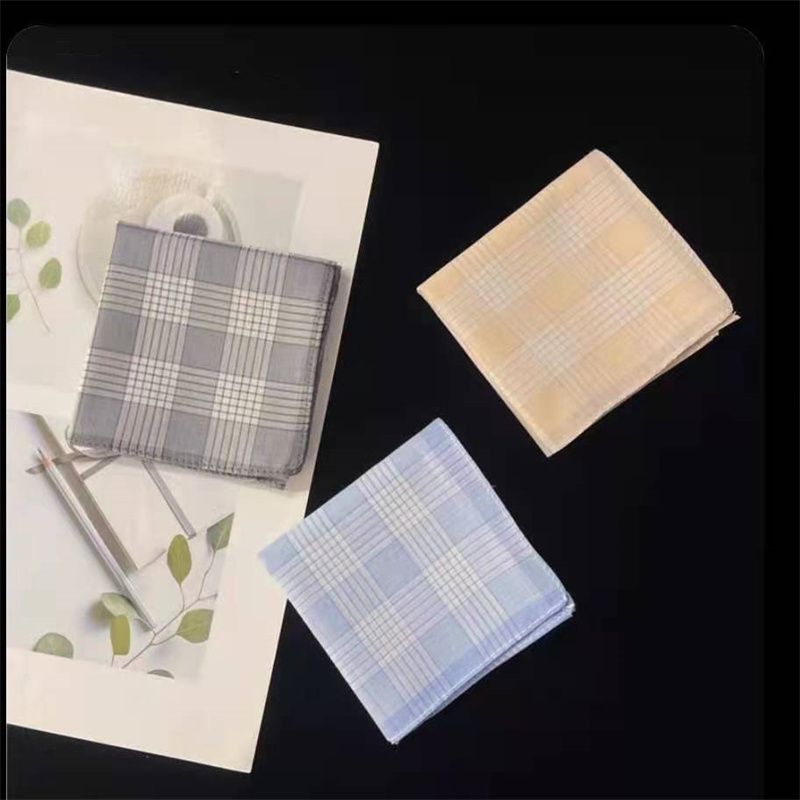 Small Fish Handkerchief Classic Hand Towel Old Handkerchief Striped Plaid Sweattowel Hand Towel 109