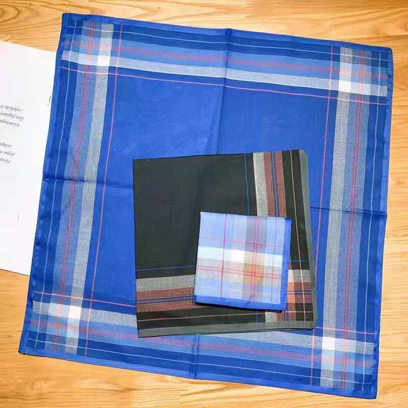 Small Fish Handkerchief Classic Hand Towel Old Handkerchief Striped Plaid Wicking Towel Hand Towel 92