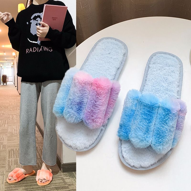 冬季棉拖鞋新款棉拖卡通时尚潮流绒面情侣棉拖鞋男女20