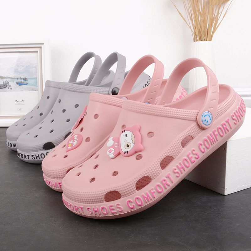Clogs for women in summer, anti-slip thick-soled two-piece flip-flops, beach sandals, outdoor slippers, women's cool slippers for summer 2