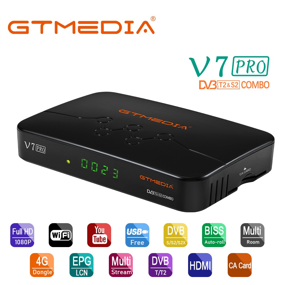 GTMEDIA V7PRO set-top box with wifiH.265T2MI, Spanish T2, Brazilian 1080P TVBOX detail image 8