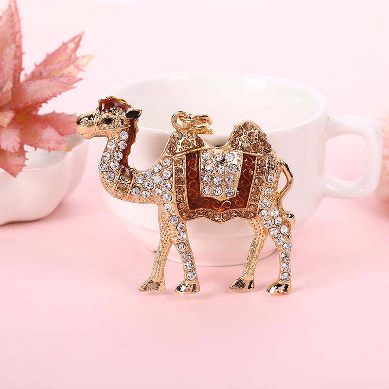 Diamond alloy camel keychain series 10