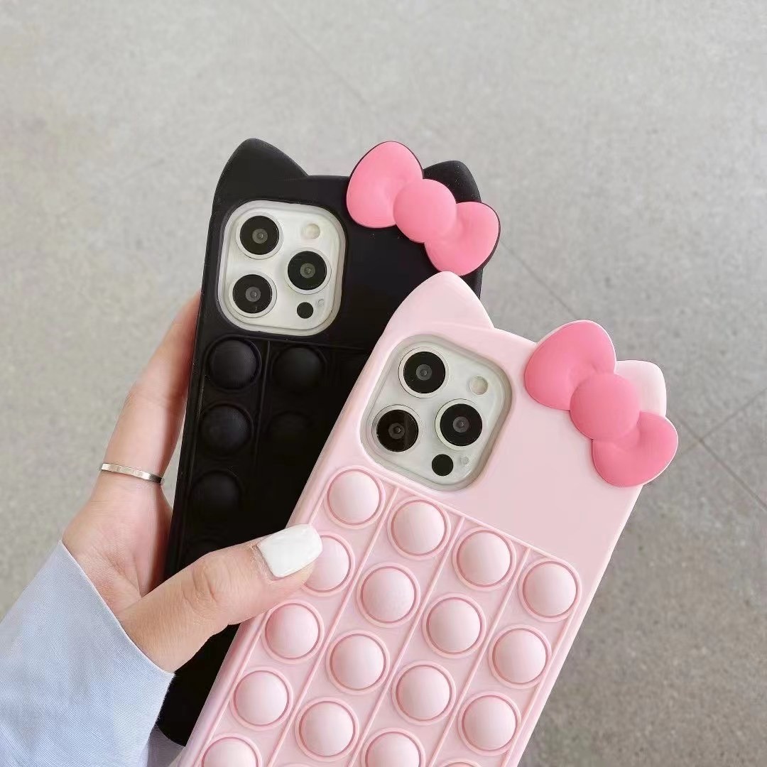 减压泡泡手机壳泡蝴蝶结硅胶保护套 iPhone系列 手机壳 灭鼠先锋详情图8