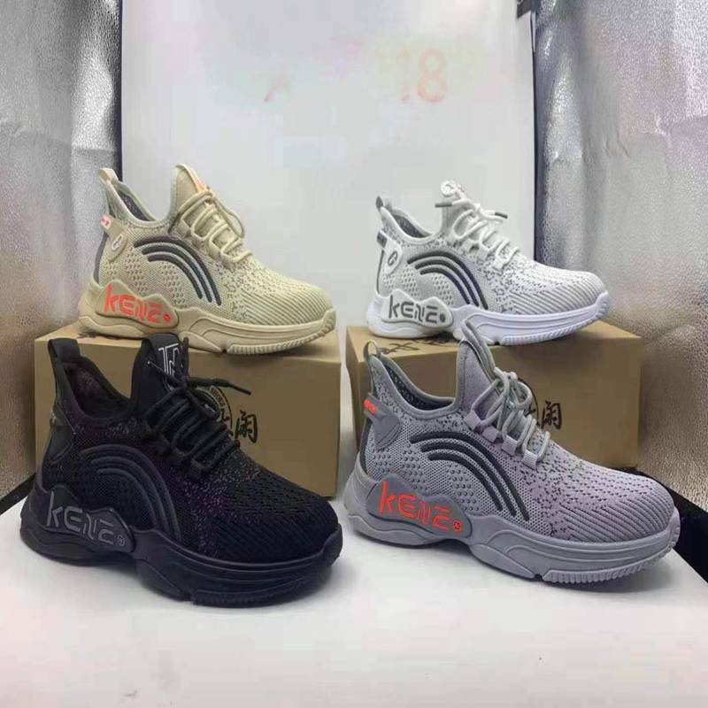 Breathable Fashion Fly-Woven Casual Sports Shoes Lace-Up Multi-Color Shock Absorption Shoes Men's Shoes Women's Shoes Board Shoes Coconut Shoes Durable Cool Non-Slip Shoes 44227-717