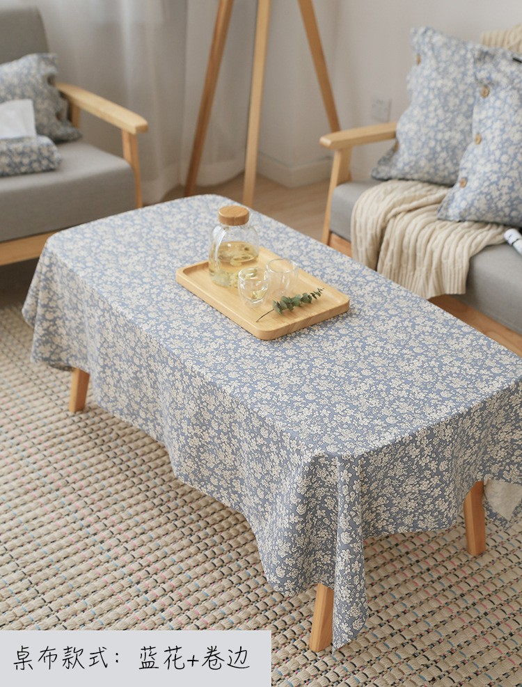 名杨织秀布艺餐桌台布长方形现代简约茶几桌布盖巾多用途混纺桌布详情图9