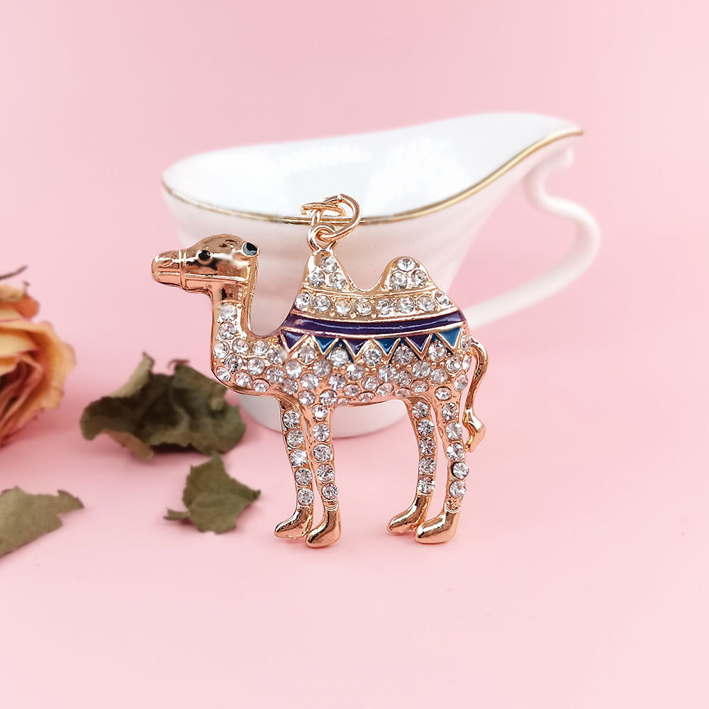 Diamond alloy camel keychain series 6