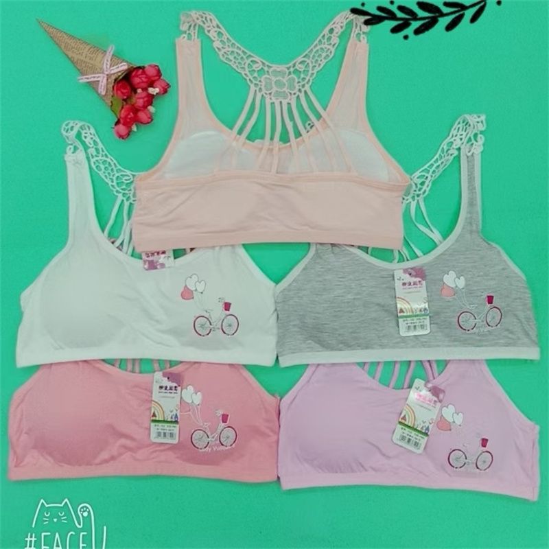 少女背心卡通印花女童内衣学生发育期文胸小吊带打底102