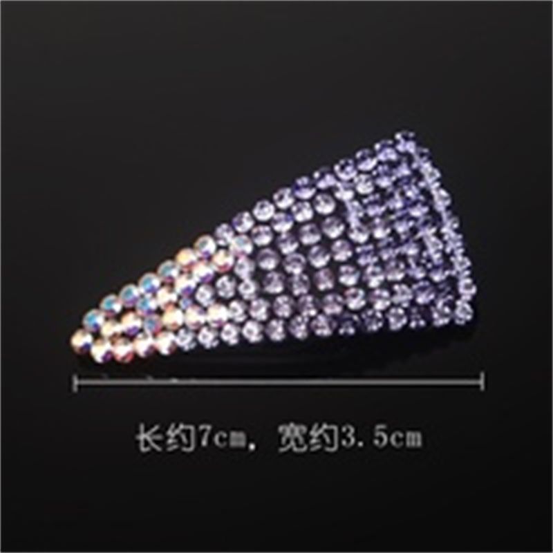 Rhine-Drill Bb Clip Korean Triangle Bangs Beach Clip Full Of Drill Hairpin Clip Broken Hair Clip Hair Accessories Side Clip A Word Clip 2 details Picture