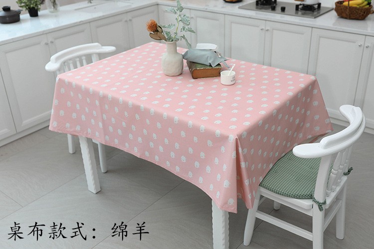 名杨织秀防水卷边桌布现代简约多尺寸长方形桌布台布小清新茶几布详情图3