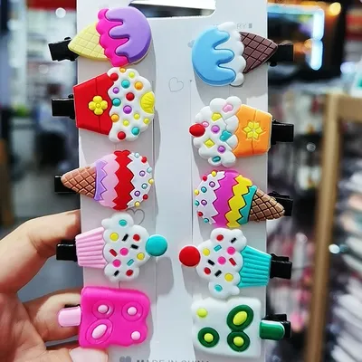 Children's Hair Clip Small Clip Soft Glue Hair Clip
