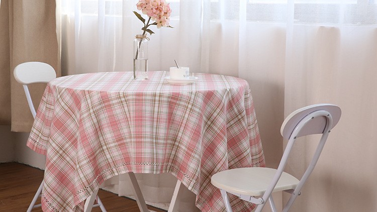 桌布布艺餐桌布简约田园格子茶几布长方形台布正方形餐厅客厅桌垫详情图1