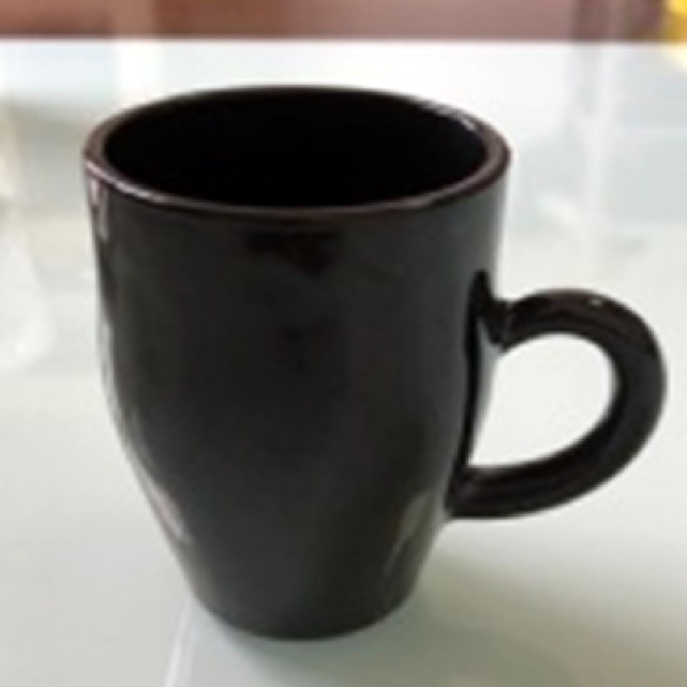 Black handle tea cup, crystal glass, black water cup, coffee cup