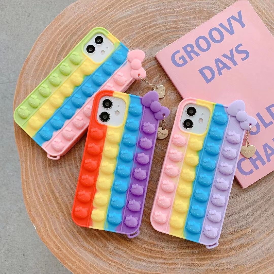 减压泡泡手机壳泡泡猫咪硅胶保护套 iPhone系列 手机壳 灭鼠先锋