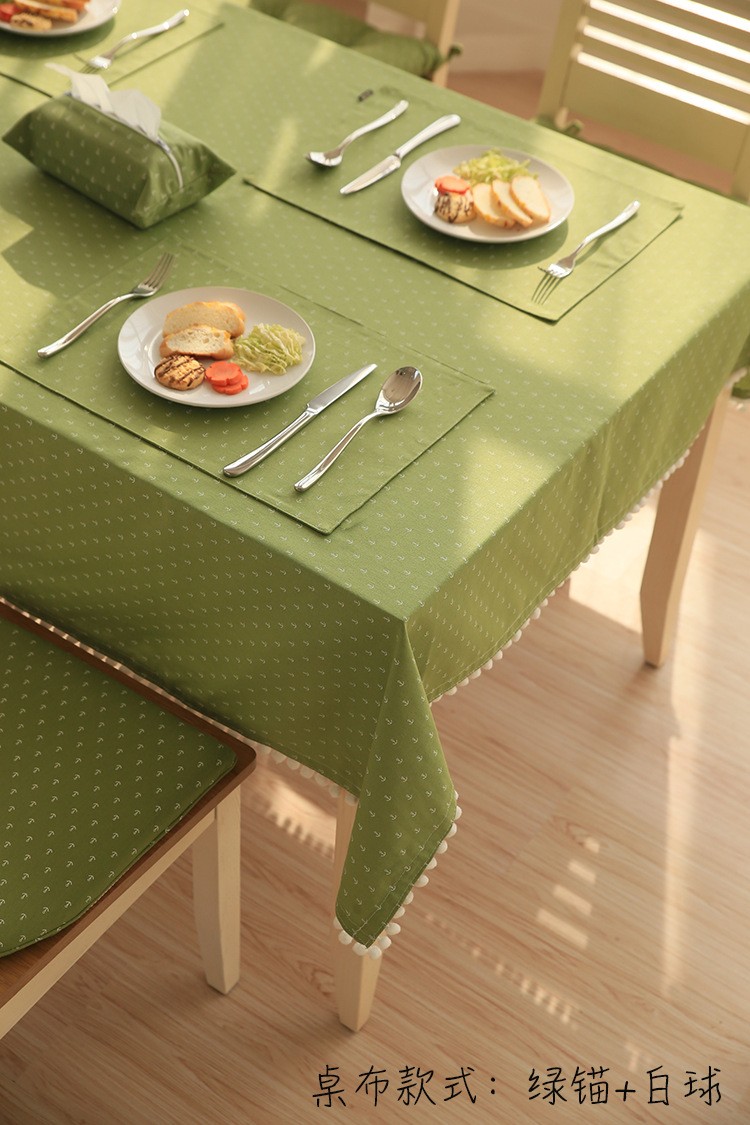 名杨织秀布艺餐桌台布长方形现代简约茶几桌布盖巾多用途混纺桌布详情图4