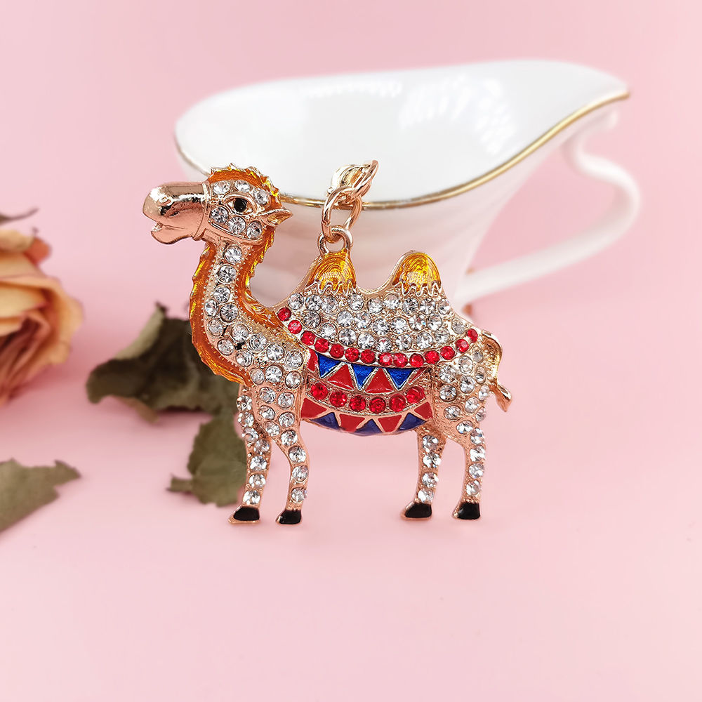 Diamond alloy camel keychain series 2