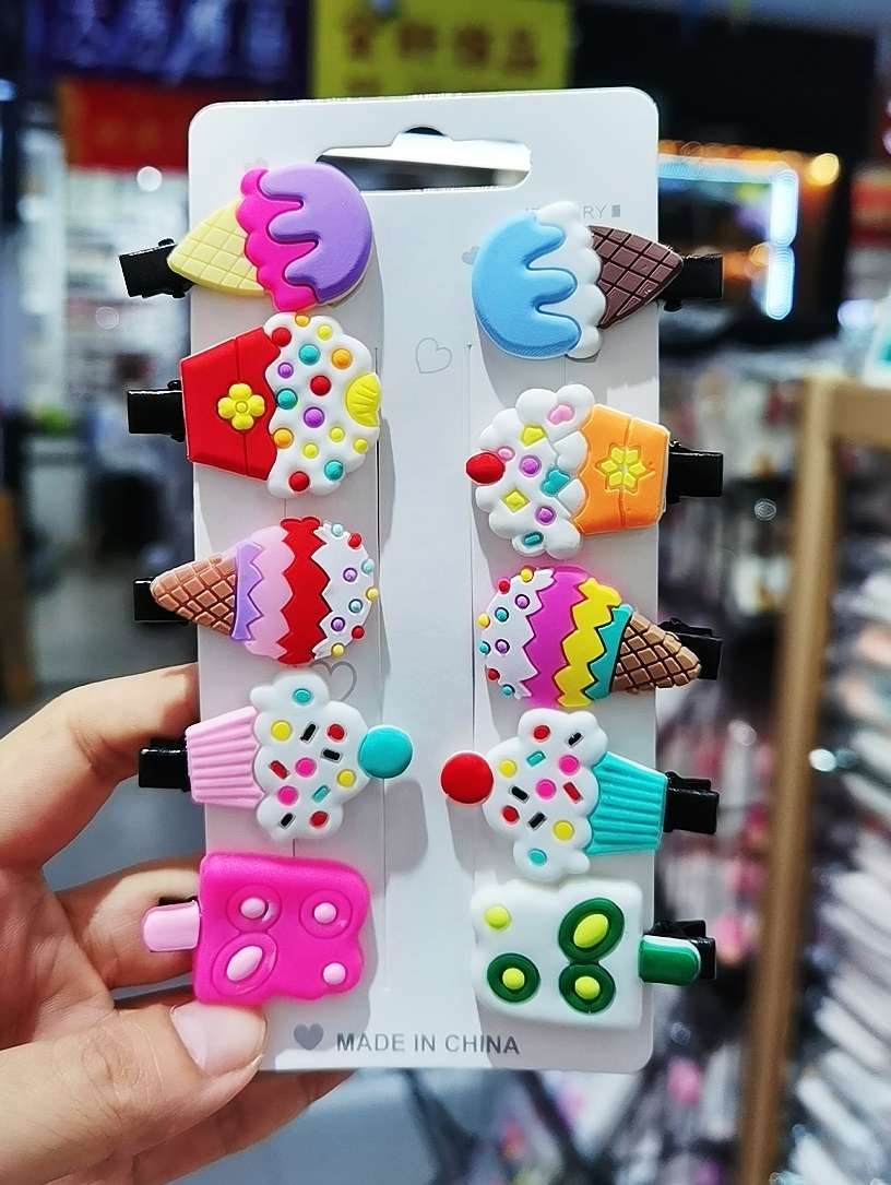 Children's Hair Clip Small Clip Soft Glue Hair Clip details Picture
