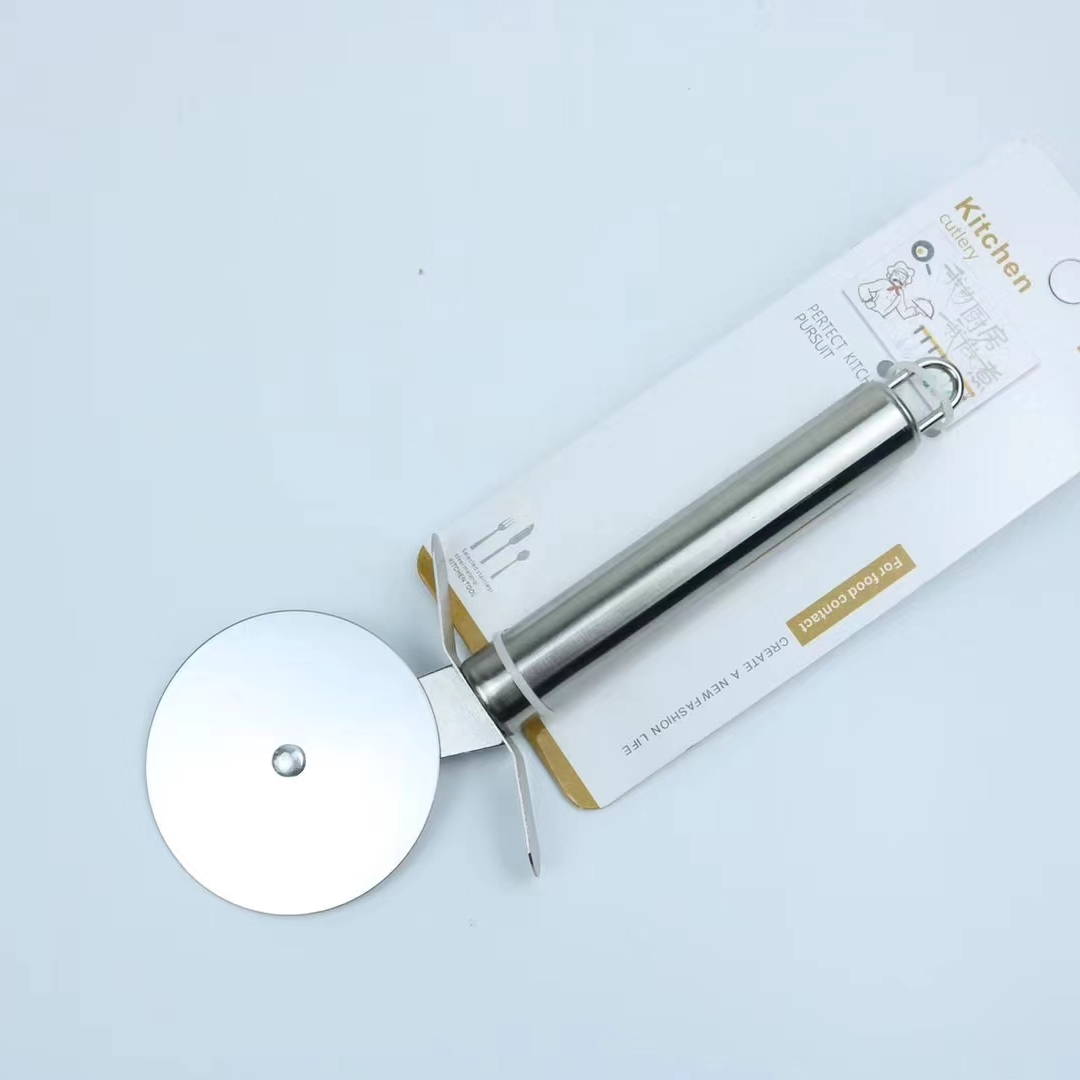 厨房用品披萨切圆轮披萨切刀烘焙工具圆形滚轮披萨刀不锈钢刀切