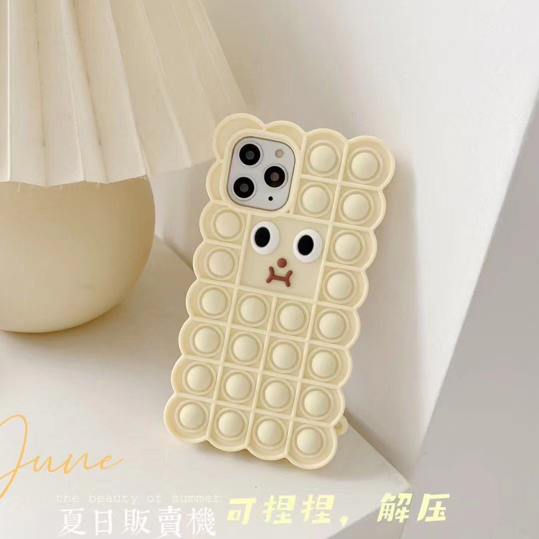 减压泡泡手机壳饼干熊硅胶保护套 iPhone系列 手机壳 灭鼠先锋