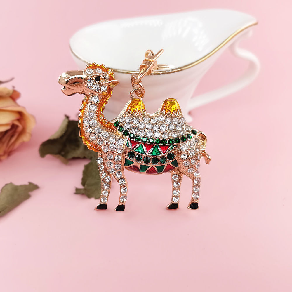 Diamond alloy camel keychain series 3