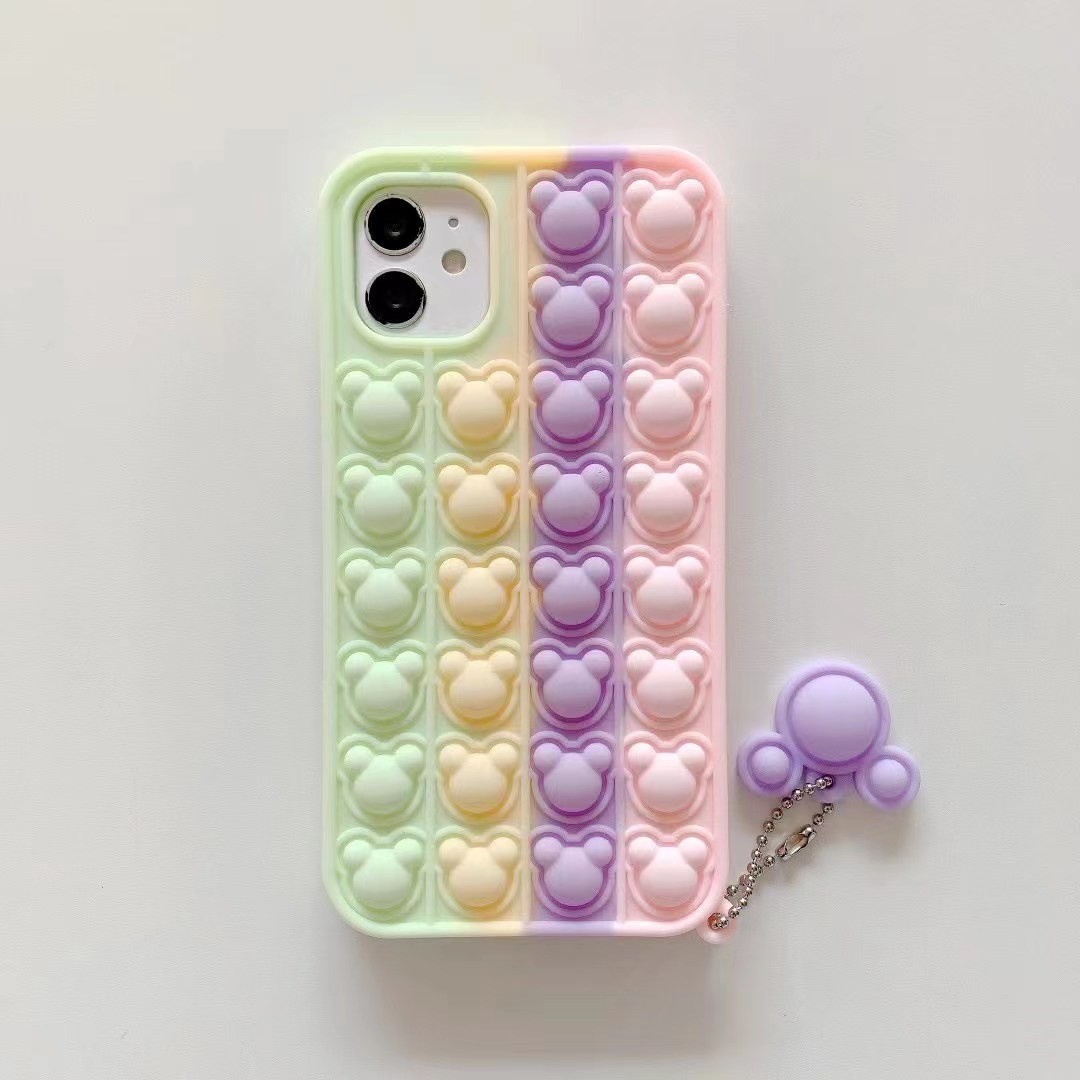 减压泡泡手机壳消消乐小熊头硅胶保护套 iPhone系列 手机壳 灭鼠先锋详情图3