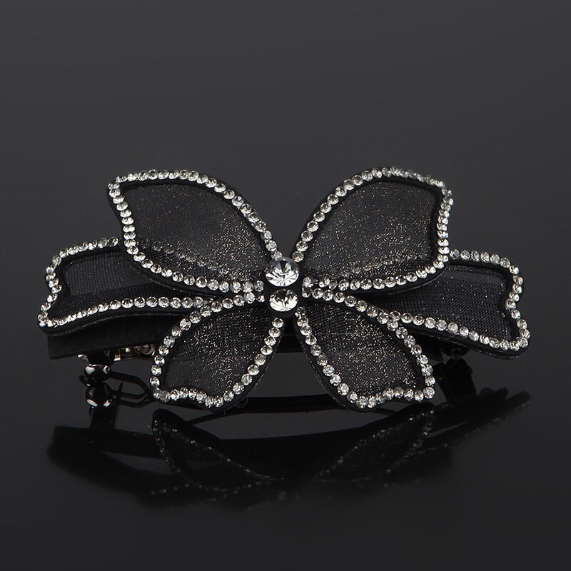 Korean Elegant Adult Rhine-Diamond Hairpin Butterfly Hairpin Top Clip Jewelry Mom Hairpin Spring Clip Hairpin Female 6 Specification drawing