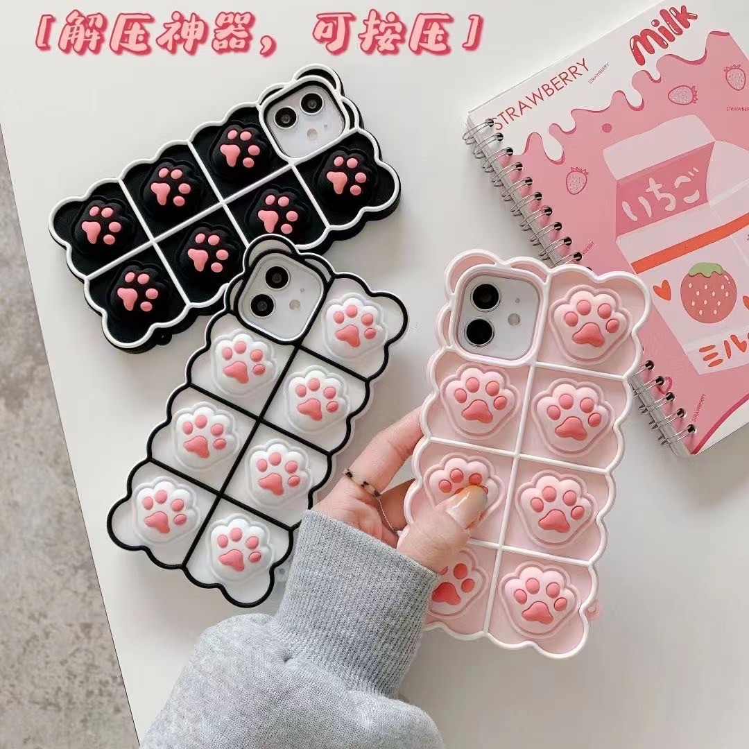 减压泡泡手机壳猫爪硅胶保护套 iPhone13 手机壳 灭鼠先锋详情图1