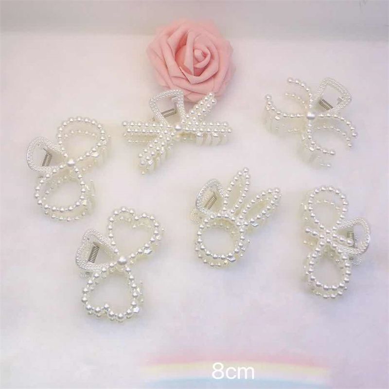 三元饰品 ins爆款推荐  8cm珍珠空心大爪，6款喷高亮，厂价直销