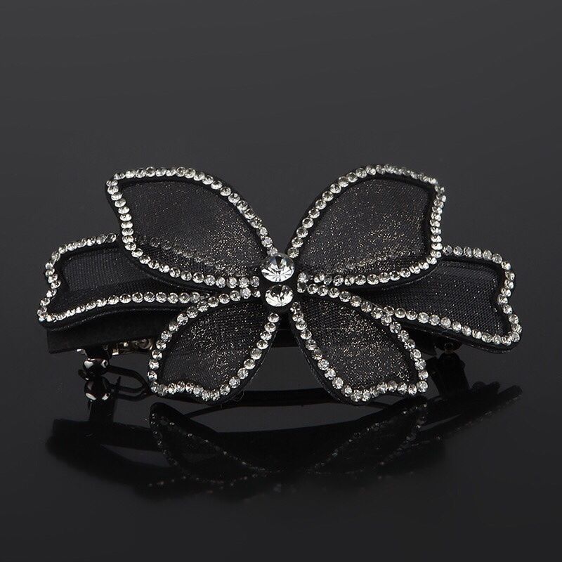 Korean Elegant Adult Rhine-Diamond Hairpin Butterfly Hairpin Top Clip Jewelry Mom Hairpin Spring Clip Hairpin Female 4
