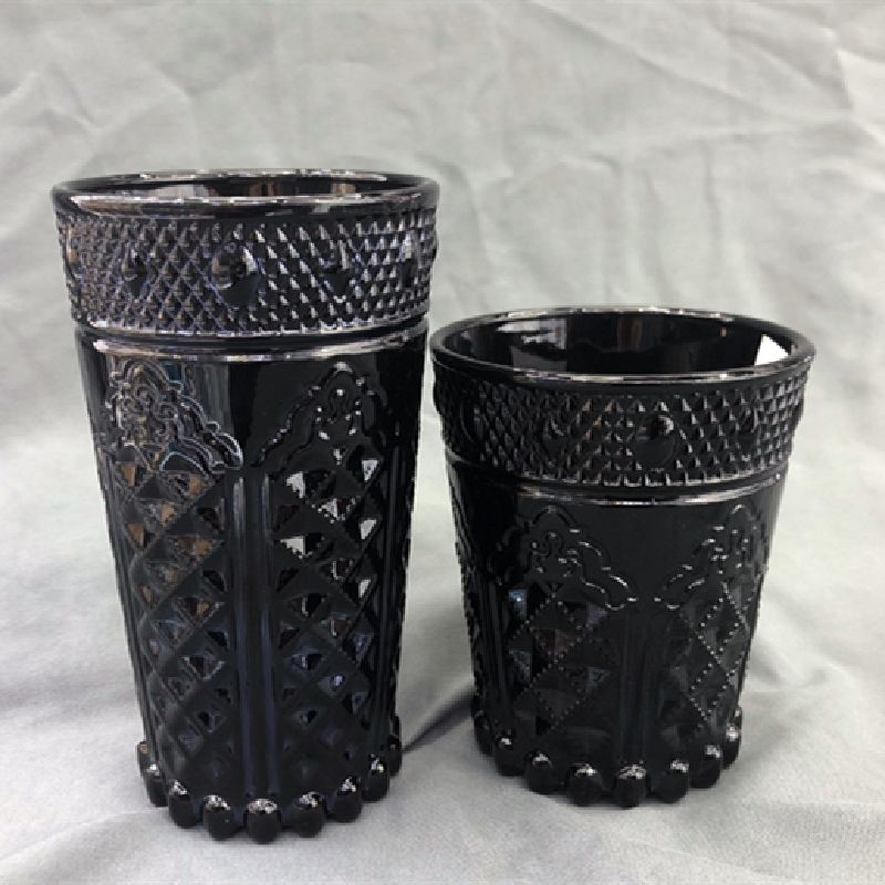 hahacrystahahacrystahahacrysta黑色 北欧茶杯 水晶 玻璃 水杯 黑色工艺品