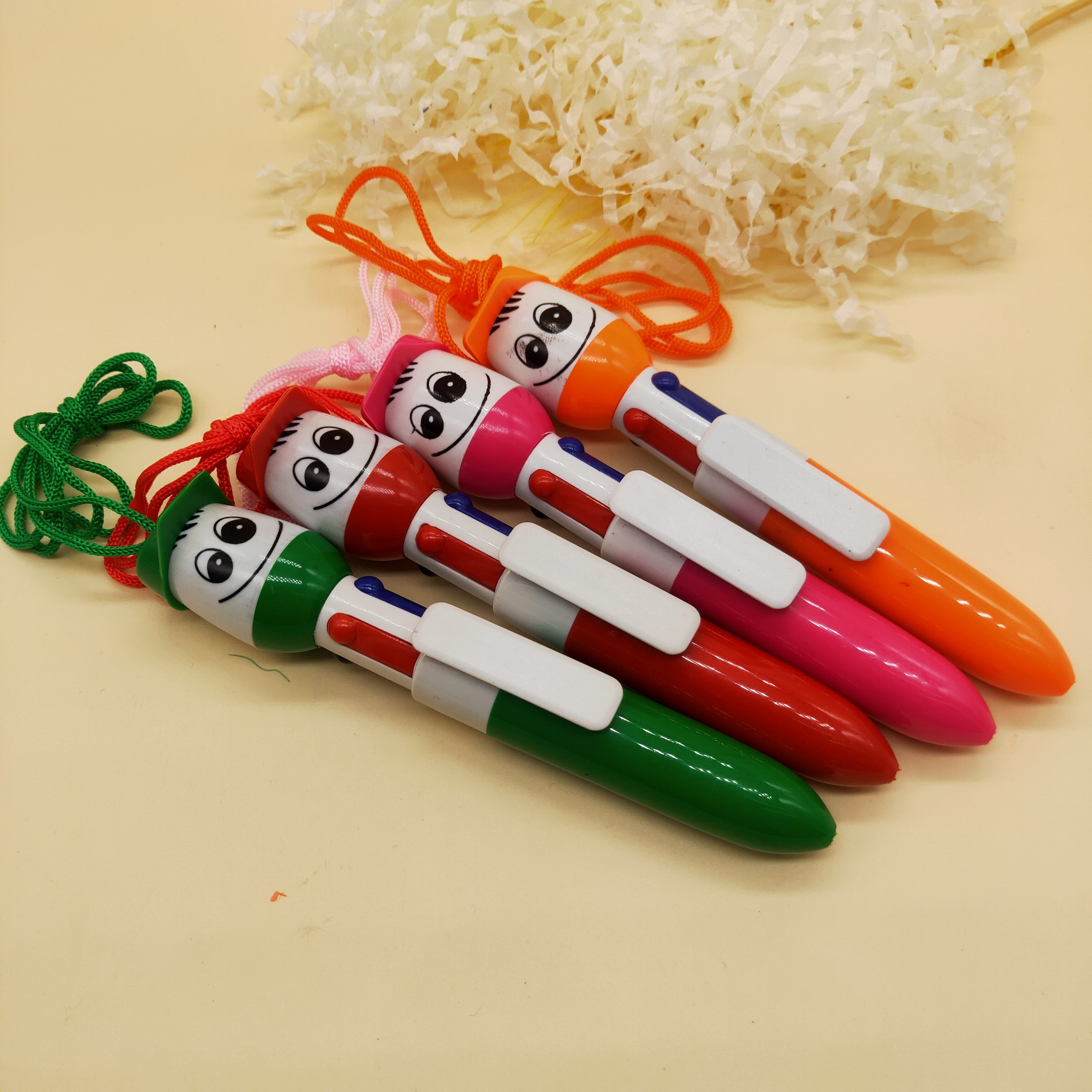 卡通四色圆珠笔 创意多色笔彩色圆珠笔 学生写字笔 儿童文具详情1