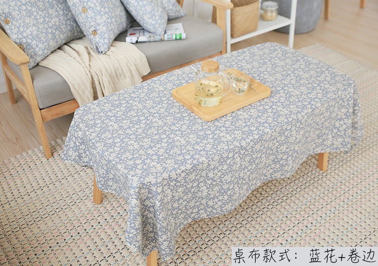 名杨织秀布艺餐桌台布长方形现代简约茶几桌布盖巾多用途混纺桌布详情图8