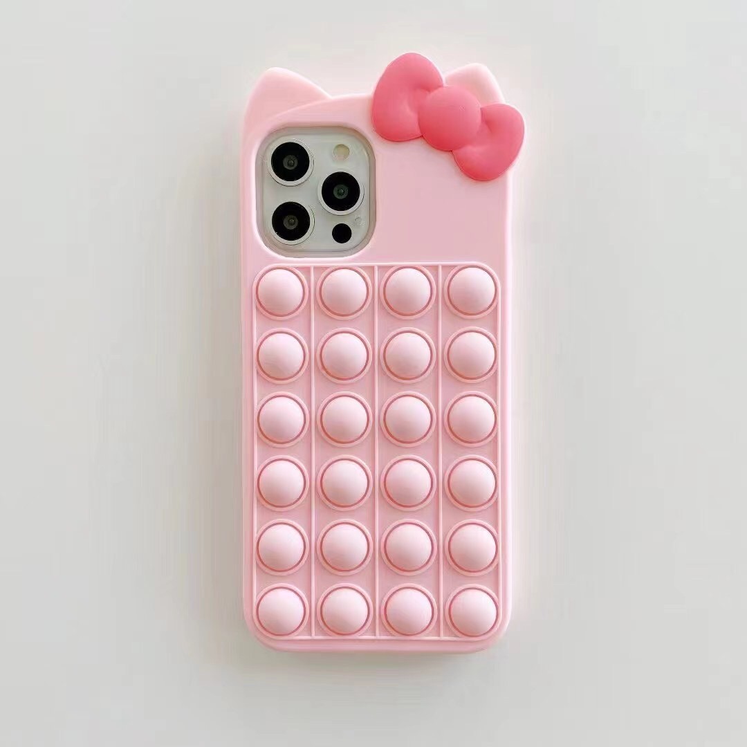减压泡泡手机壳泡蝴蝶结硅胶保护套 iPhone系列 手机壳 灭鼠先锋详情图6