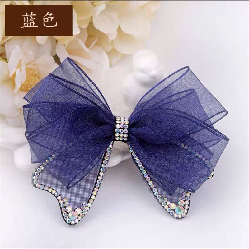 Silk Hair Clip Back Head Diamond Knot Hair Accessory Top Clip Hair Clip For Women