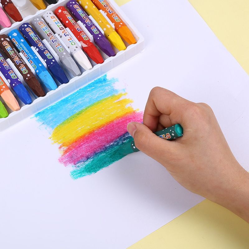 优质油画棒外贸英文36色可水洗环保儿童蜡笔绘画笔详情图2