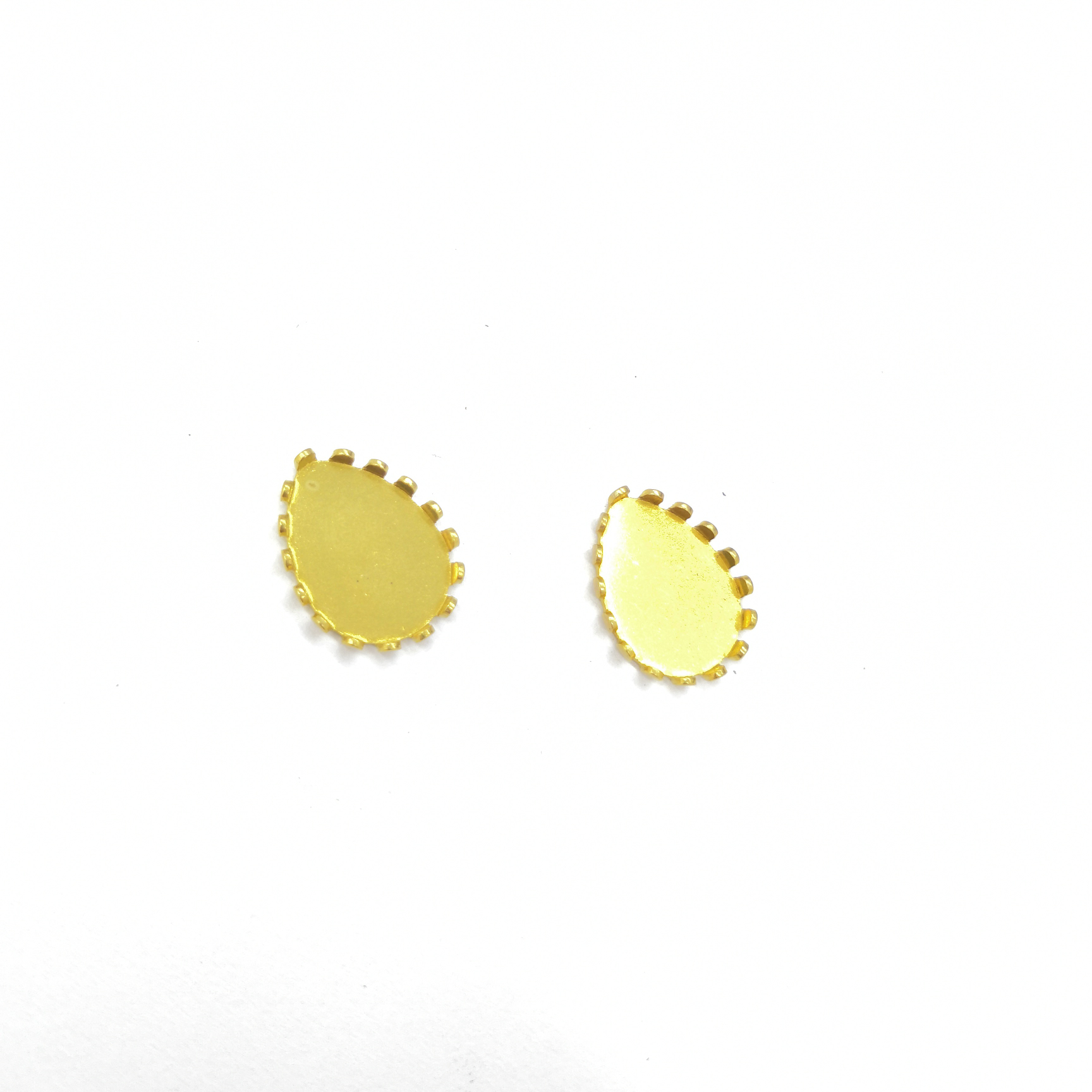 XW07104 Solid flat water drop single side with teeth