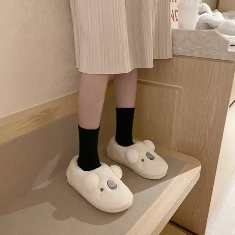 新款拖鞋女冬季保暖室内居家情侣冬季防滑毛绒棉拖鞋男批发22037