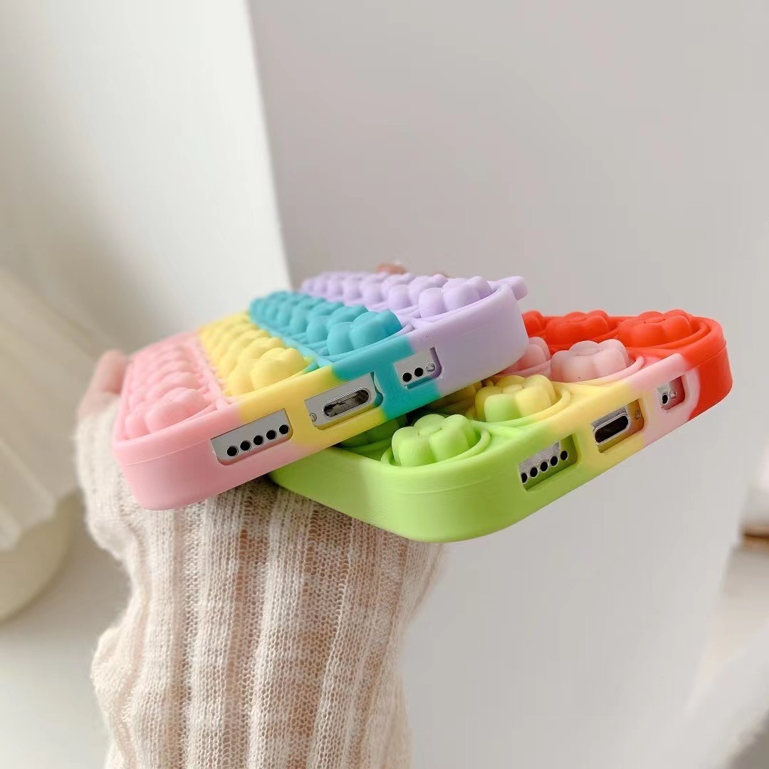 减压泡泡手机壳精控花朵硅胶保护套 iPhone系列 手机壳 灭鼠先锋详情图8