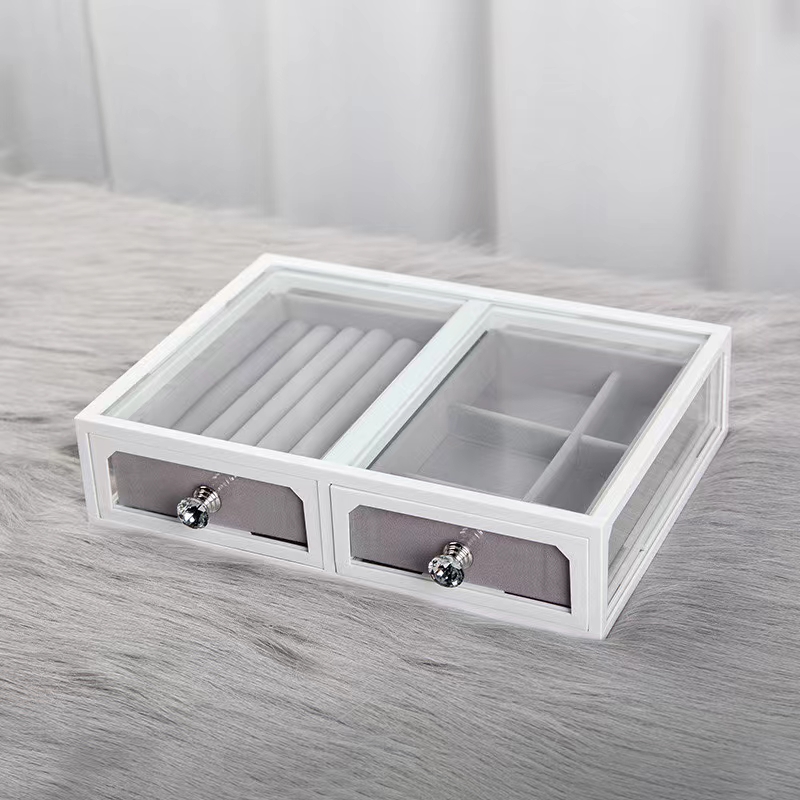 玻璃收纳/饰品化妆品盒/防尘盖细节图
