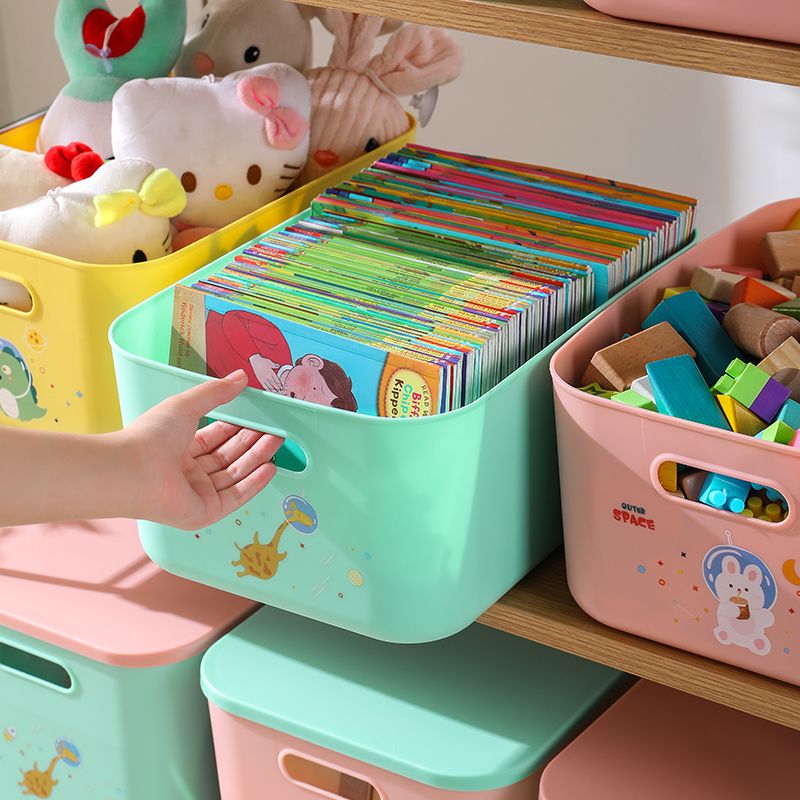 Storage box, desktop sundries, snack organizing box, office covered storage basket, cosmetics storage small box, covered storage box, large size 36*25.5*24 Item Picture