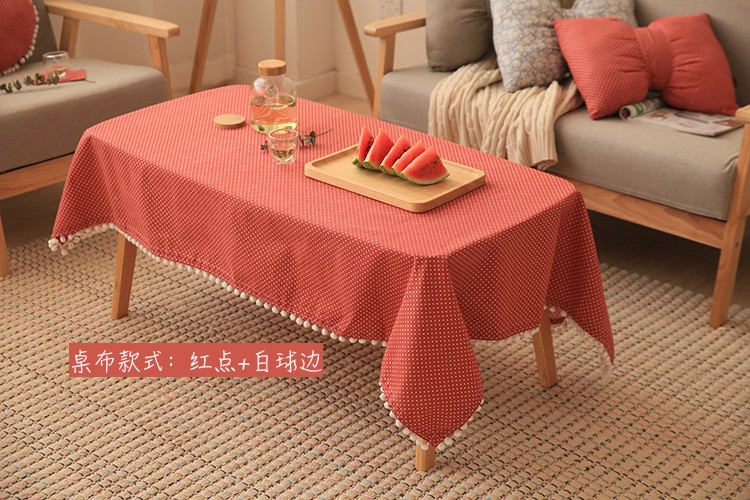 名杨织秀布艺餐桌台布长方形现代简约茶几桌布盖巾多用途混纺桌布详情图1